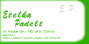 etelka padelt business card